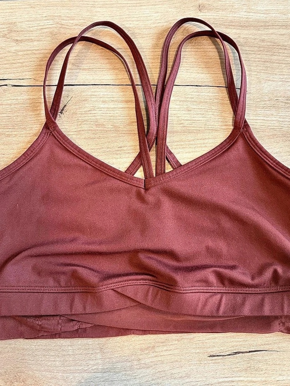 All In Motion |  Everyday Soft Crossover Sports Bra | Burgundy | Size M